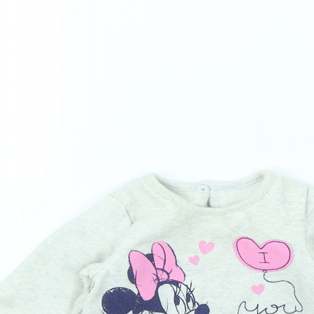 George Baby Grey   Pullover Jumper Size 3-6 Months  - Minnie mouse