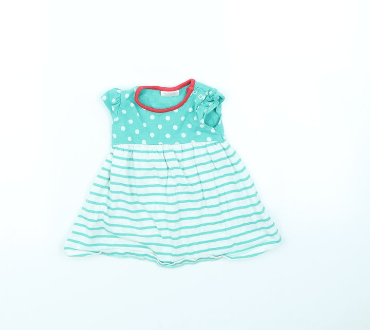NEXT Girls Green Striped Fit & Flare Size 3-6 Months