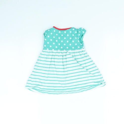 NEXT Girls Green Striped  Fit & Flare  Size 3-6 Months
