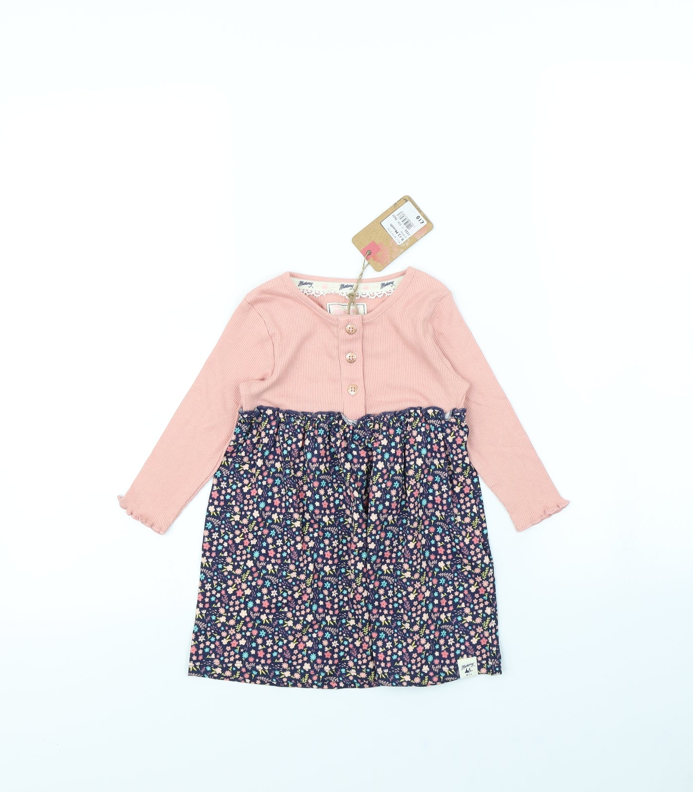 Mantaray Girls Blue Floral  Fit & Flare  Size 9-12 Months