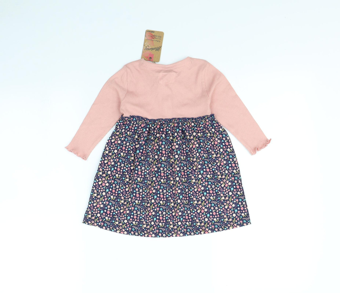 Mantaray Girls Blue Floral  Fit & Flare  Size 9-12 Months
