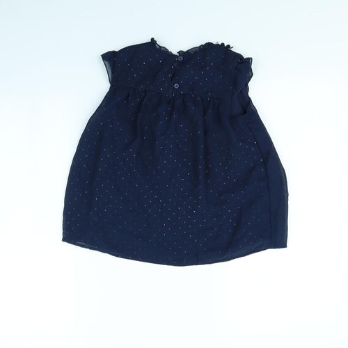 George Girls Blue  Ramie Fit & Flare  Size 8 Years