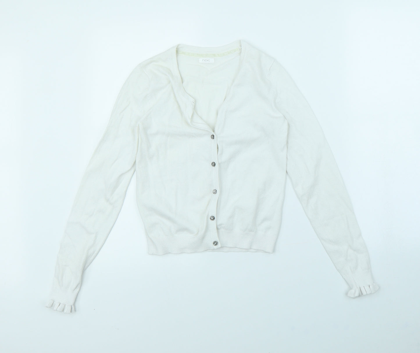NEXT Girls White   Cardigan Jumper Size 12 Years