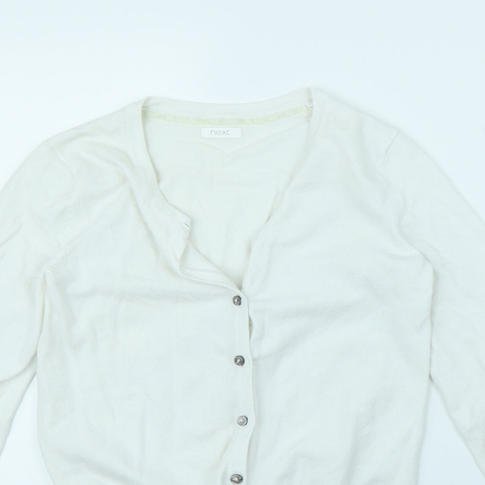 NEXT Girls White   Cardigan Jumper Size 12 Years