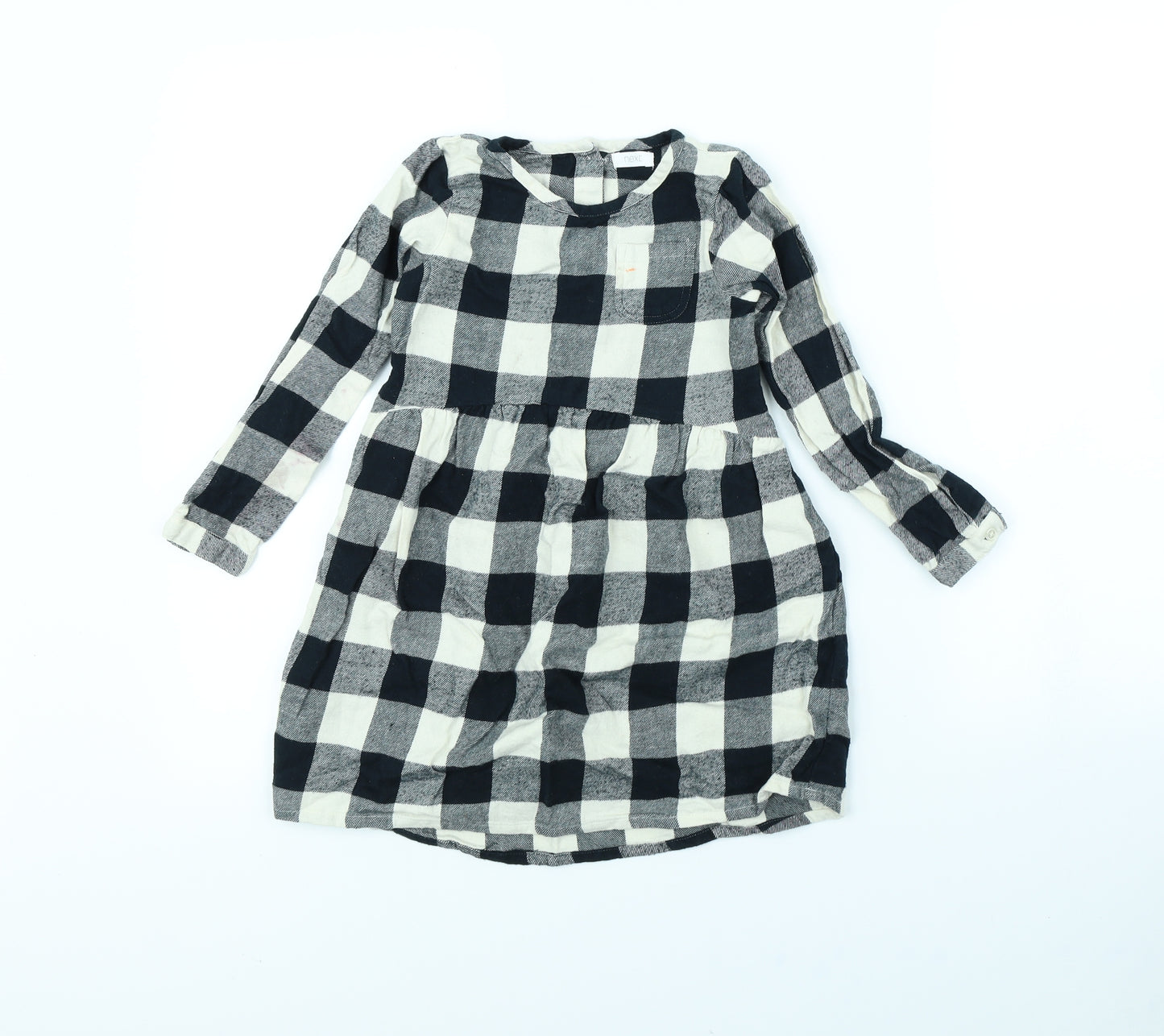 NEXT Girls Black Plaid  Fit & Flare  Size 5 Years