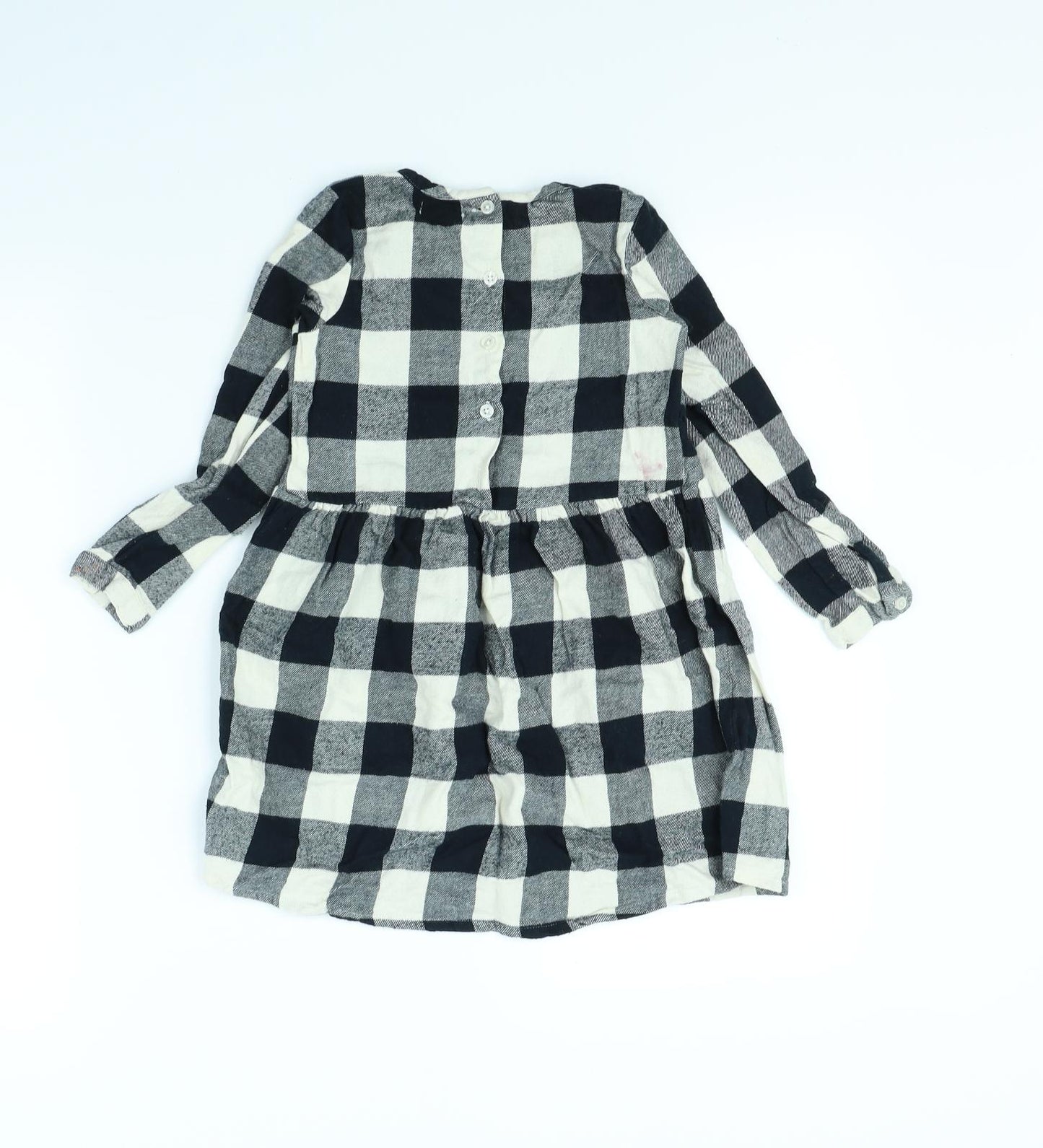 NEXT Girls Black Plaid  Fit & Flare  Size 5 Years