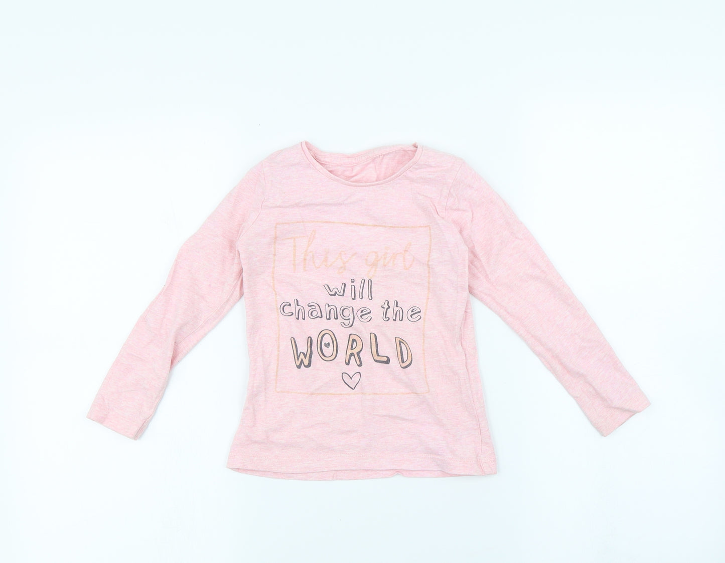 George Girls Pink   Basic T-Shirt Size 4 Years