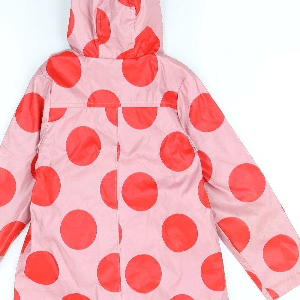 TU Girls Pink Polka Dot  Rain Coat Coat Size 5 Years