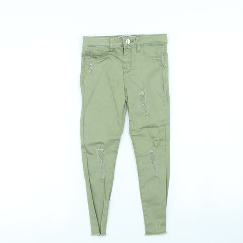 Denim & Co. Girls Green   Skinny Jeans Size 5 Years