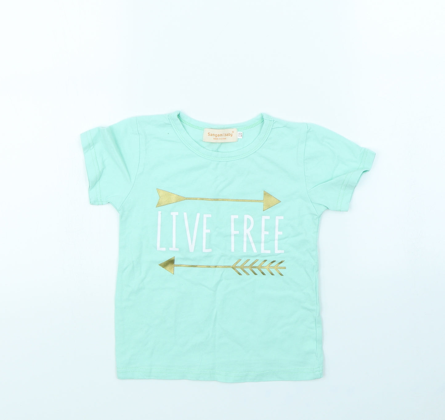 Samgami Girls Blue   Basic T-Shirt Size 6 Years