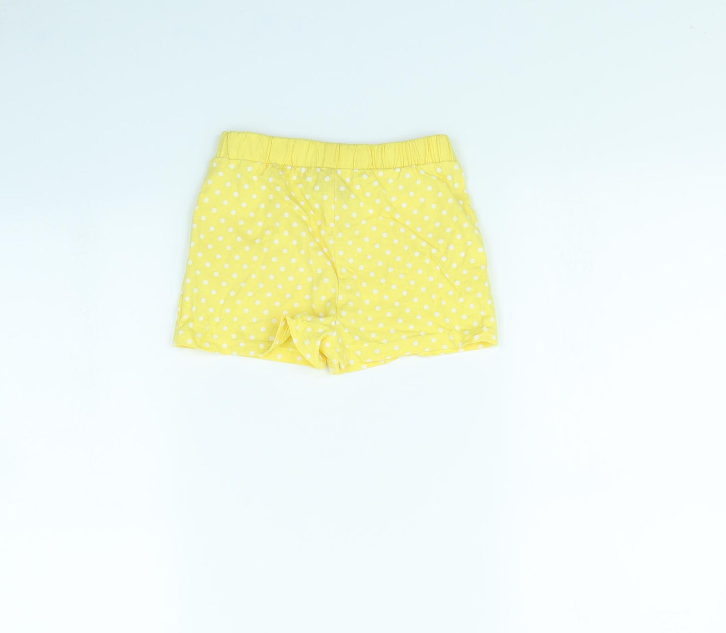 George Girls Yellow Polka Dot  Cut-Off Shorts Size 3 Years