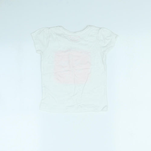 Primark Girls White   Basic T-Shirt Size 4 Years