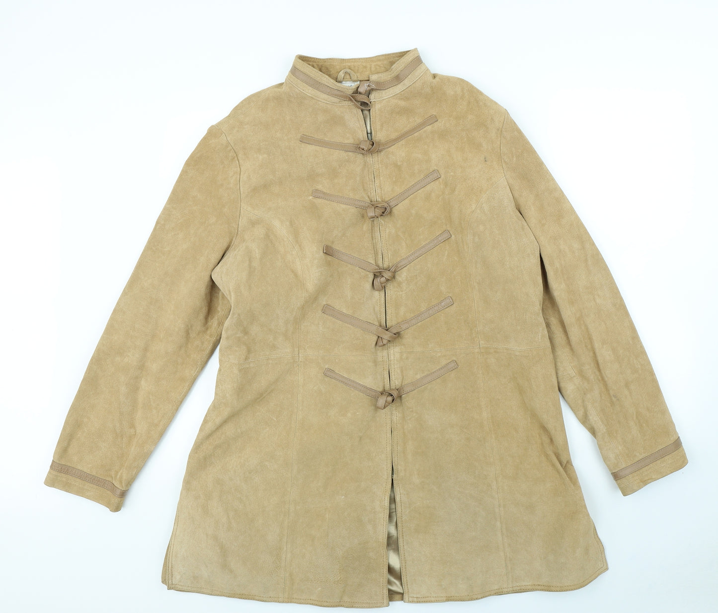 Agenda Womens Beige   Jacket Coat Size 22
