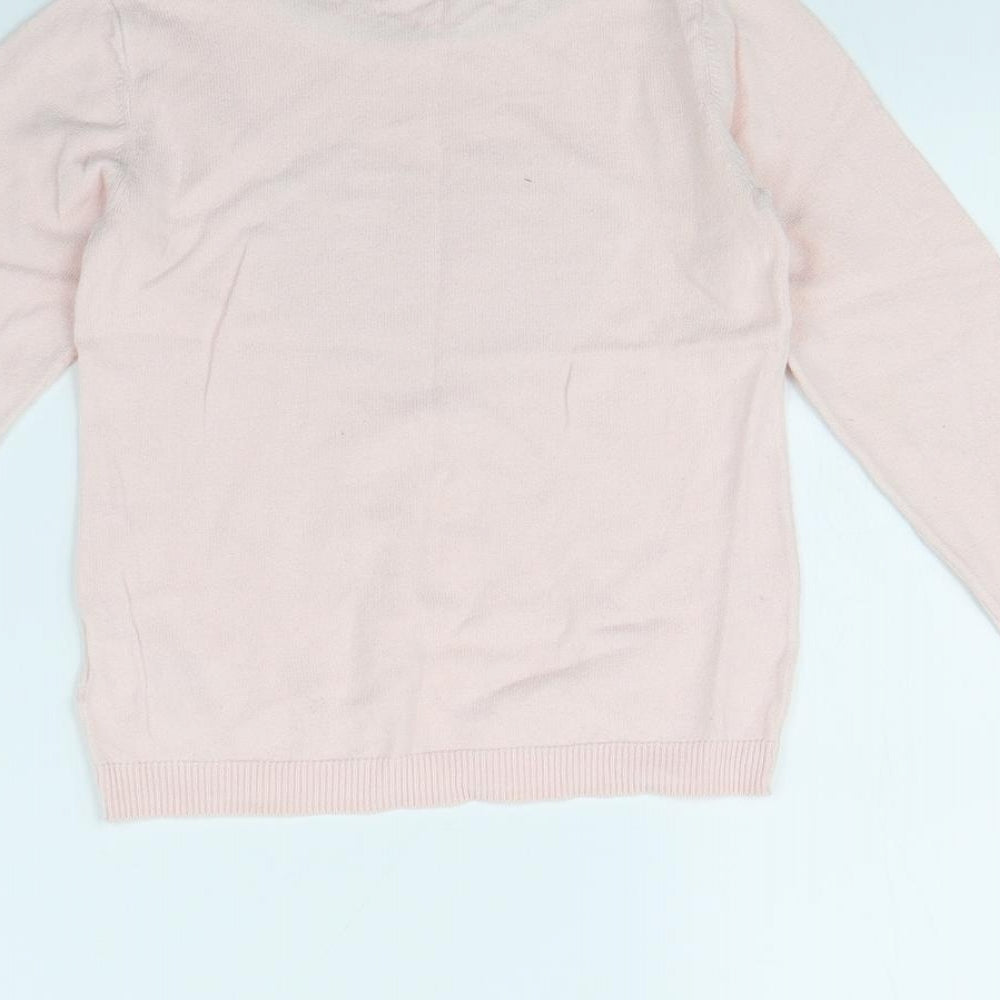 H&M Girls Pink   Pullover Jumper Size 4 Years  - Heart