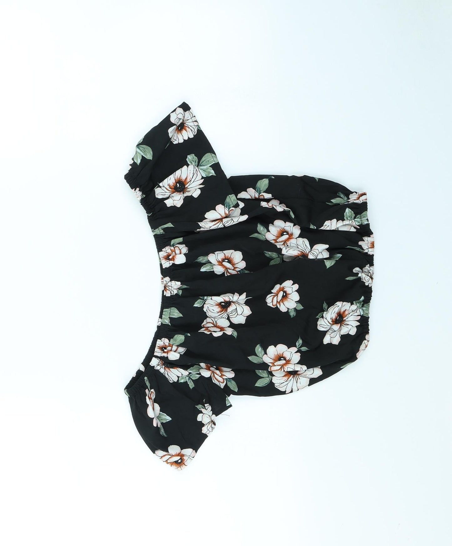 New Look Girls Black Floral  Basic Tank Size 13 Years