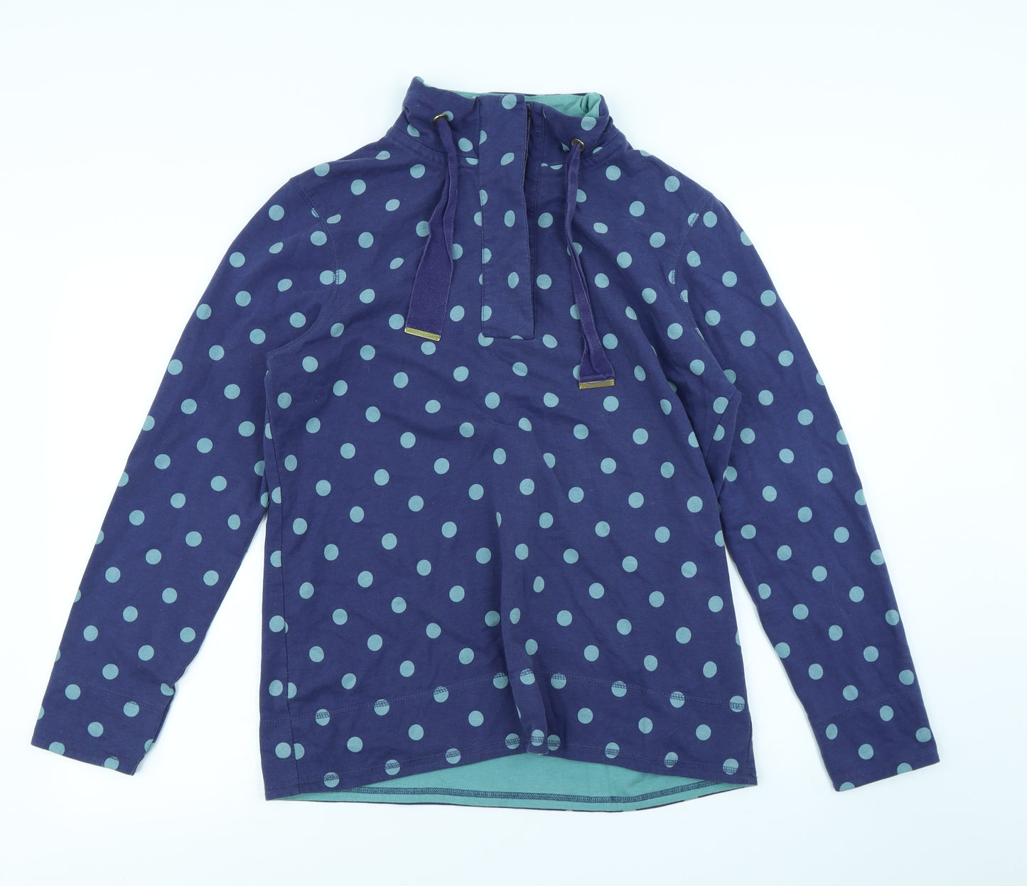 TU Womens Blue Polka Dot  Pullover Jumper Size 14