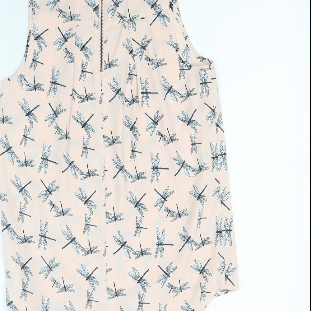 NEXT Womens Pink Animal Print  Basic Blouse Size 10  - Dragon Fly