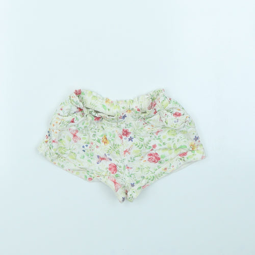 Mothercare Girls White Spotted  Cut-Off Shorts Size 2 Years