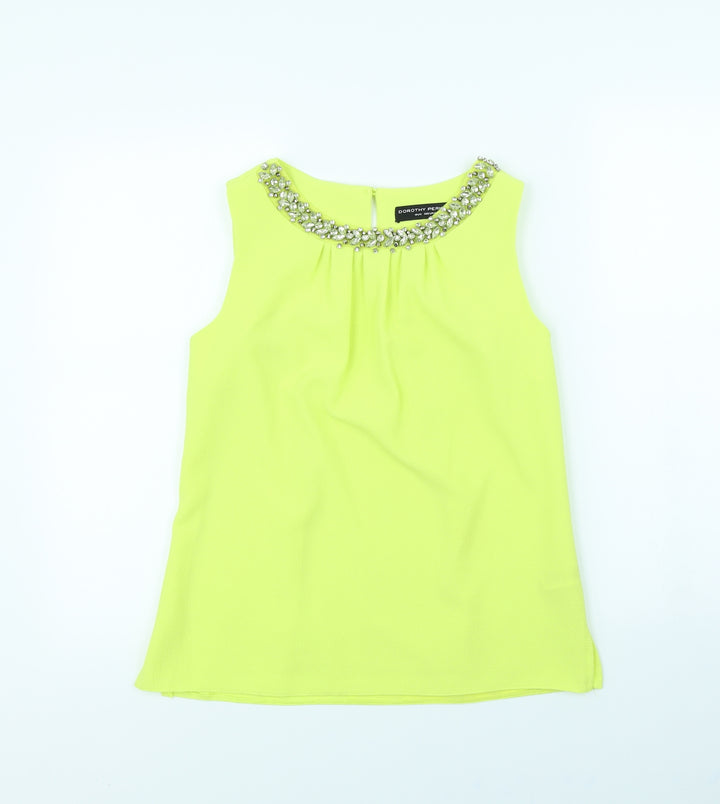 Dorothy Perkins Womens Yellow   Basic Tank Size 10
