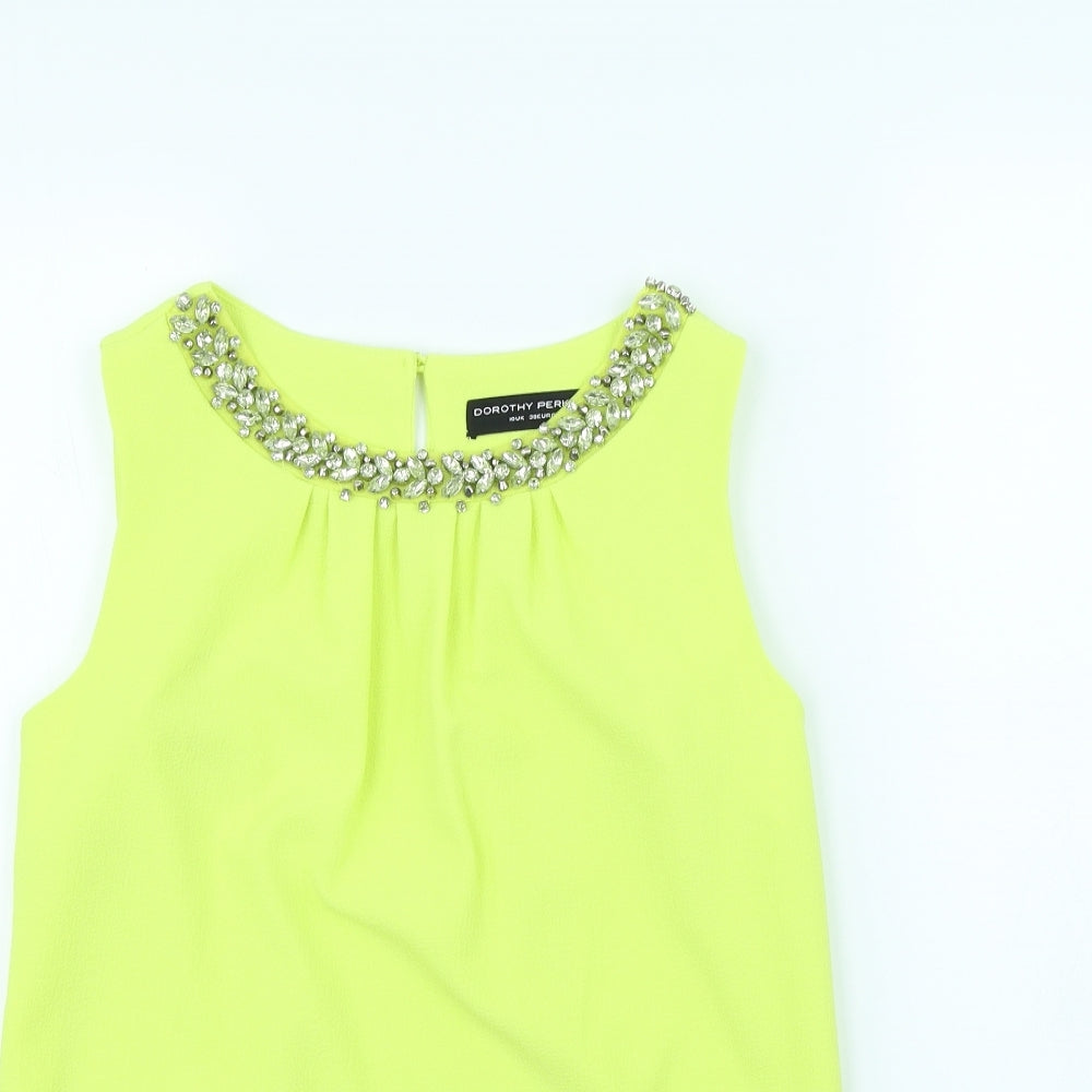 Dorothy Perkins Womens Yellow   Basic Tank Size 10