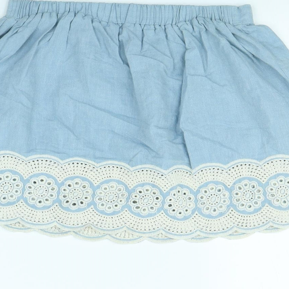 Denim & Co. Womens Blue   Flare Skirt Size 12