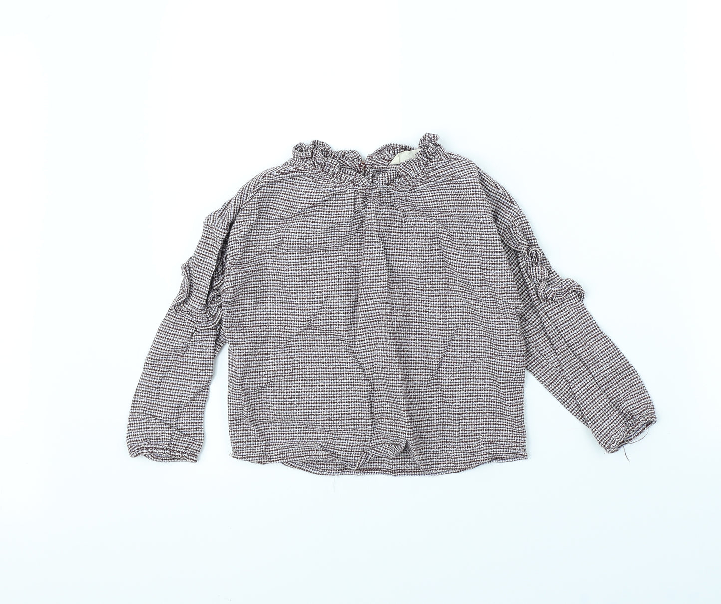 Mango Girls Purple Plaid  Basic Blouse Size 5 Years