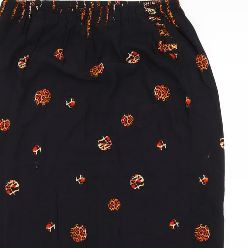 Preworn Womens Multicoloured Animal Print  A-Line Skirt Size 36 in