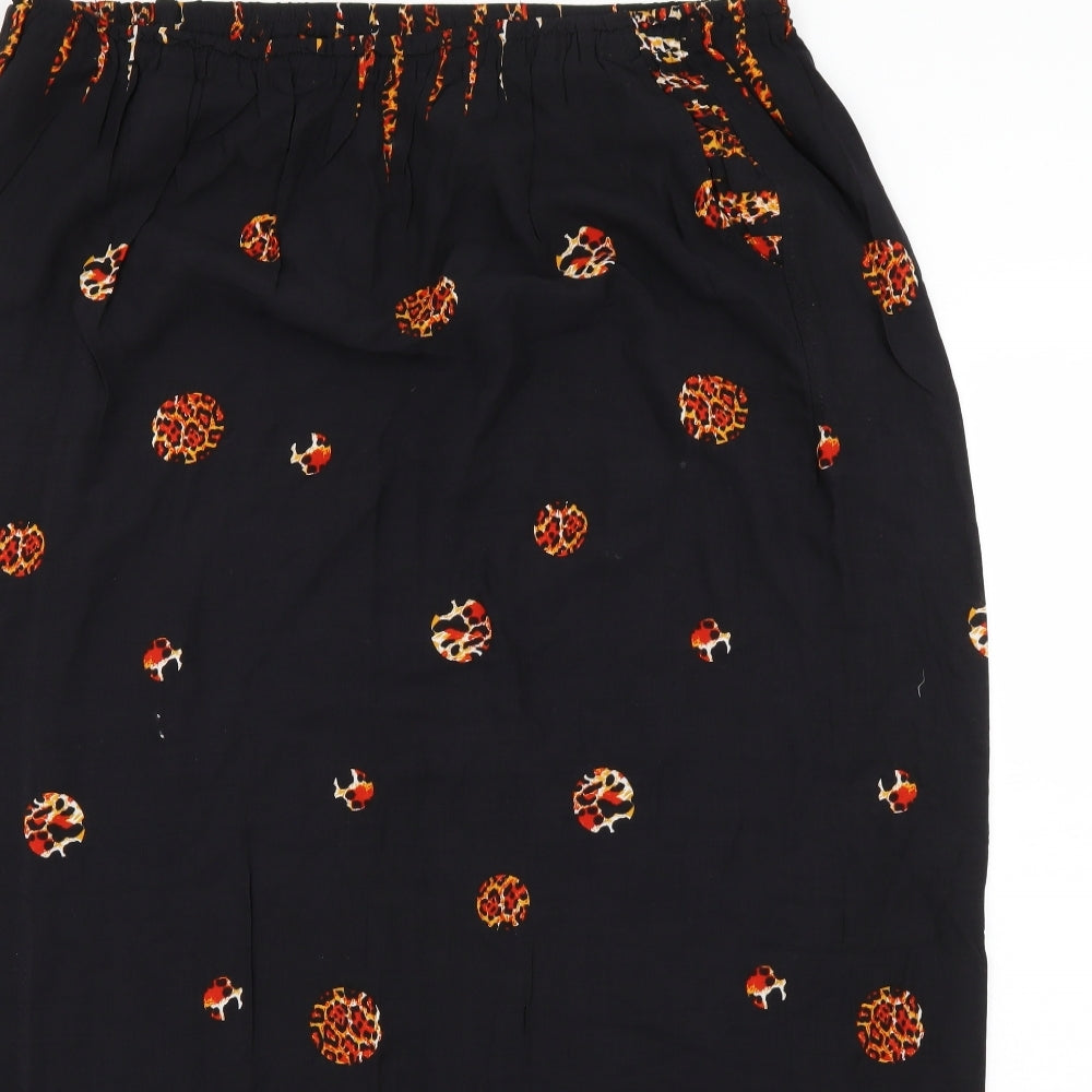 Preworn Womens Multicoloured Animal Print  A-Line Skirt Size 36 in