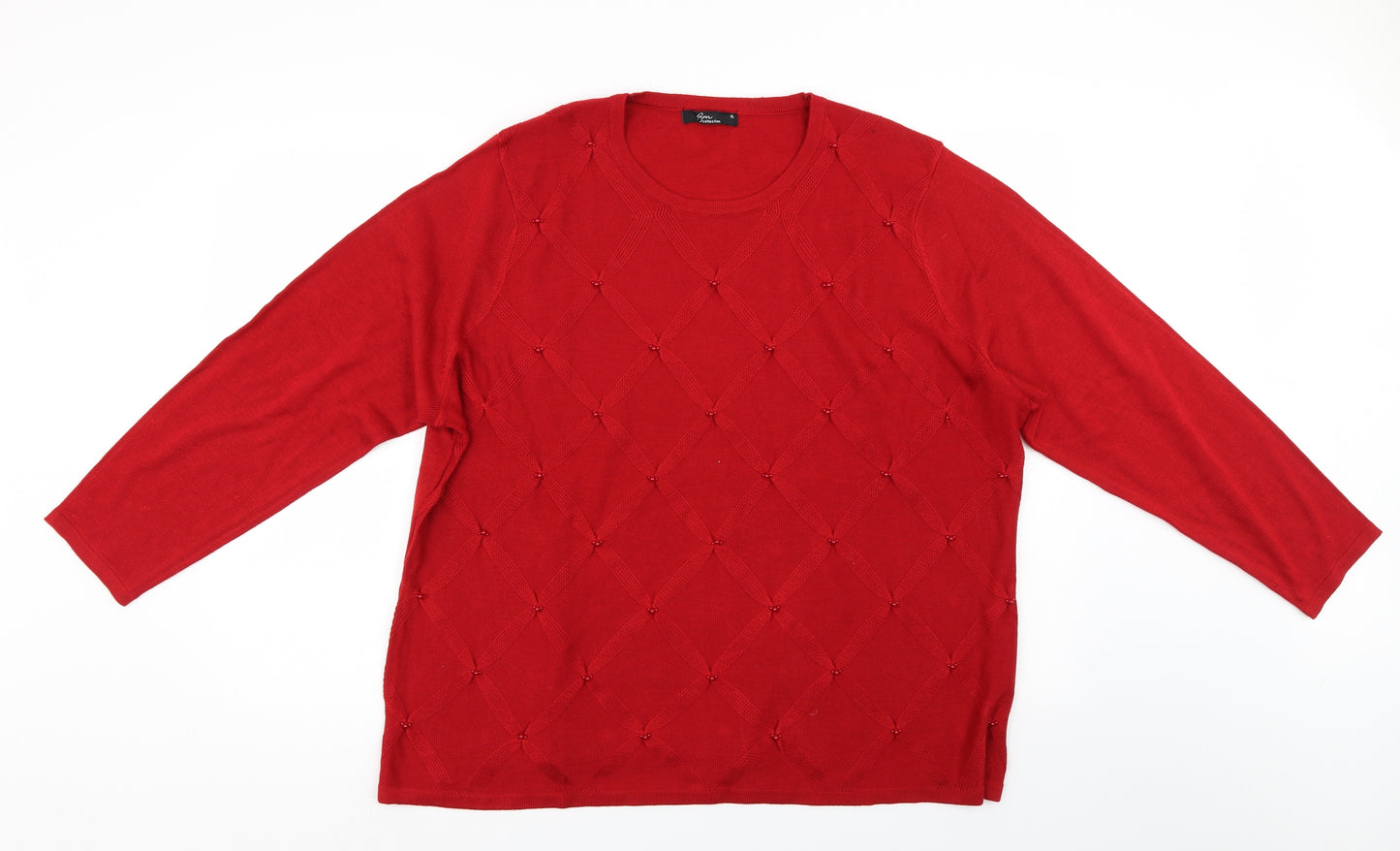BM collection Womens Red   Pullover Jumper Size XL