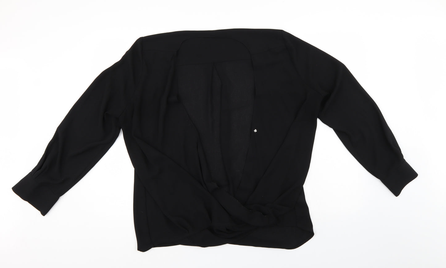 NEXT Womens Black   Wrap Blouse Size 18