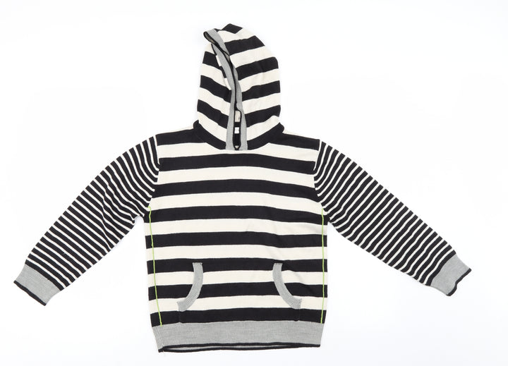 Ethel Austin Girls Multicoloured Striped  Pullover Hoodie Size 8-9 Years