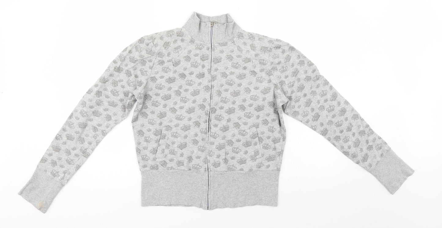 GUESS Womens Grey   Full Zip Sweatshirt Size XL