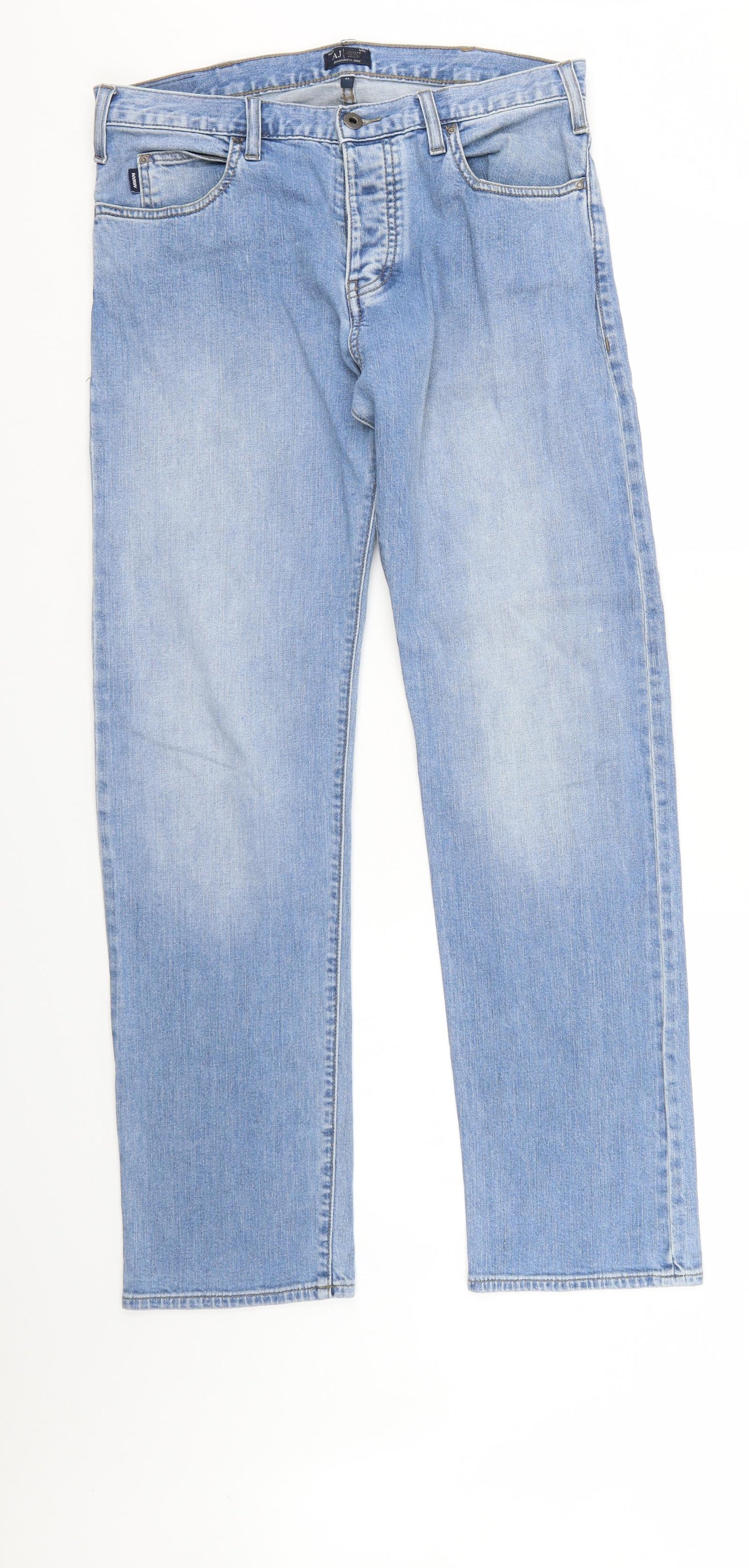 Armarni Jeans Mens Blue  Denim Straight Jeans Size 32 L31 in