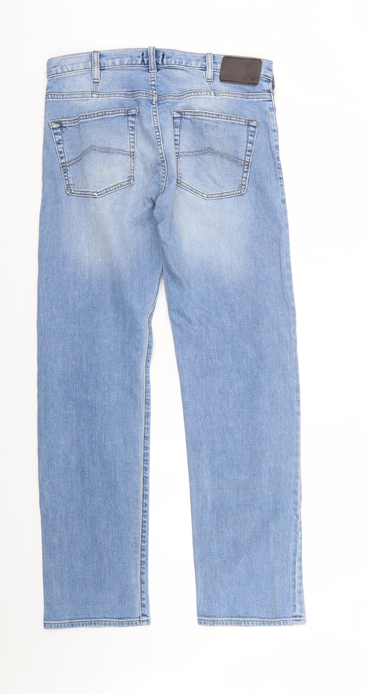 Armarni Jeans Mens Blue  Denim Straight Jeans Size 32 L31 in