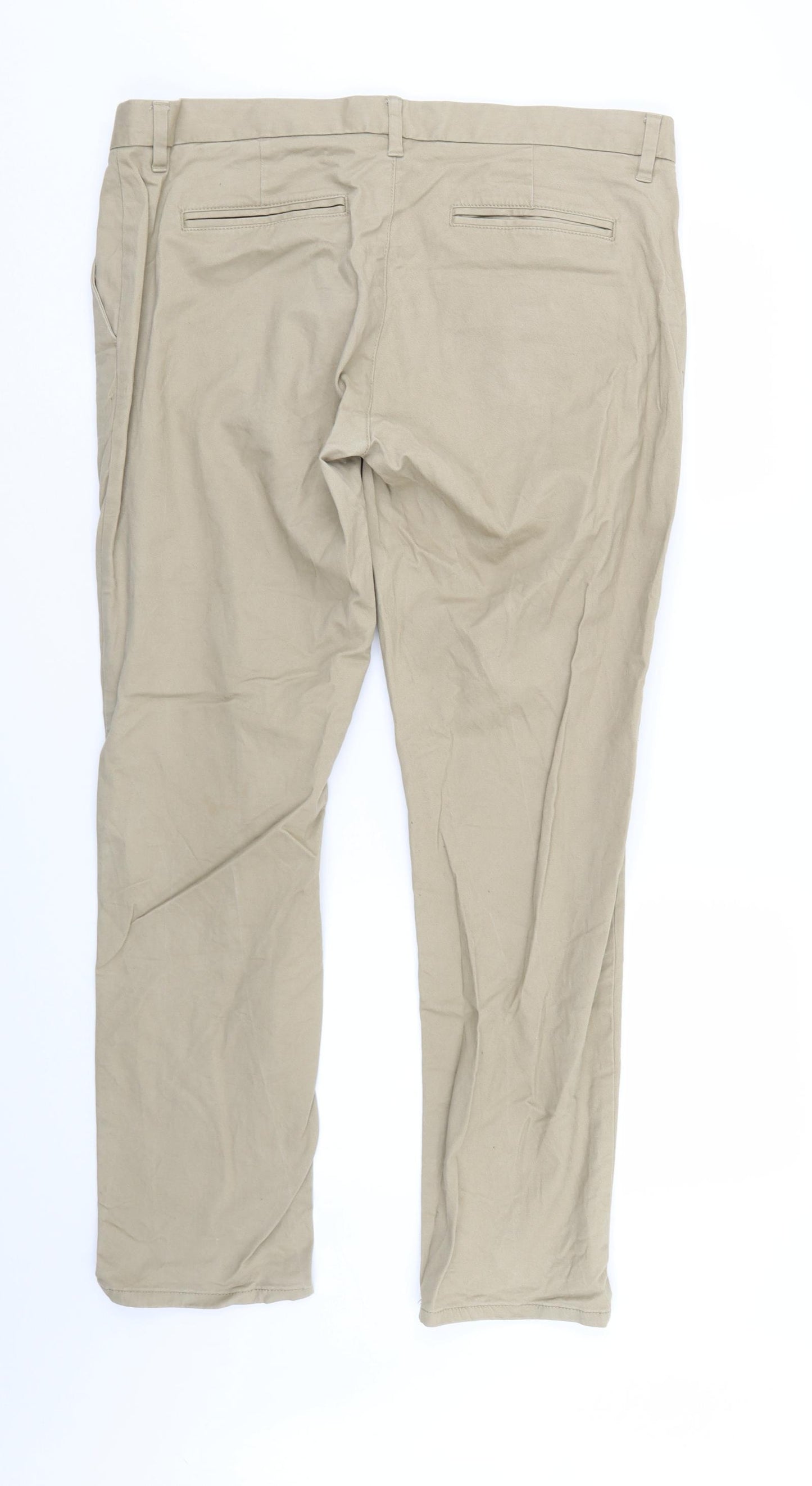 NEXT Mens Beige   Chino Trousers Size 36 L31 in