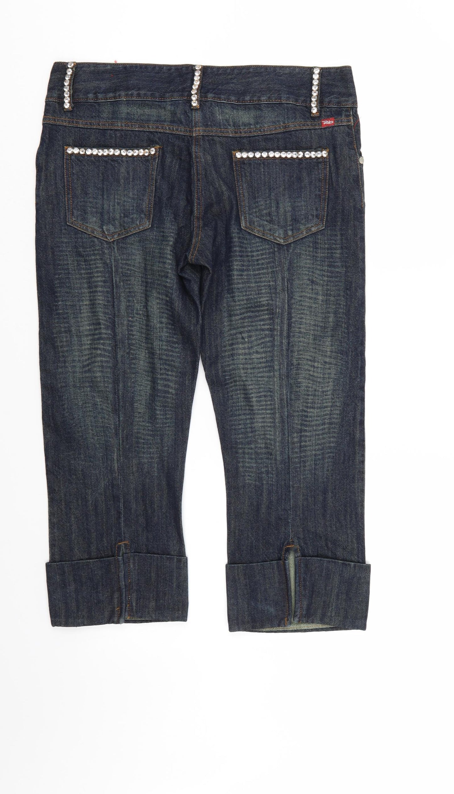 R&B Womens Blue  Denim Cropped Jeans Size 12 L22 in
