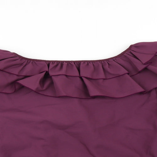 Preworn Womens Purple   Basic Blouse Size 10
