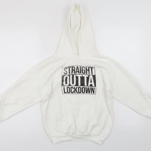 Preworn Womens White   Pullover Hoodie Size XS