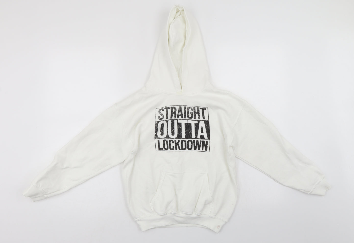 Preworn Womens White   Pullover Hoodie Size XS