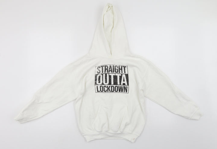 Preworn Womens White   Pullover Hoodie Size XS