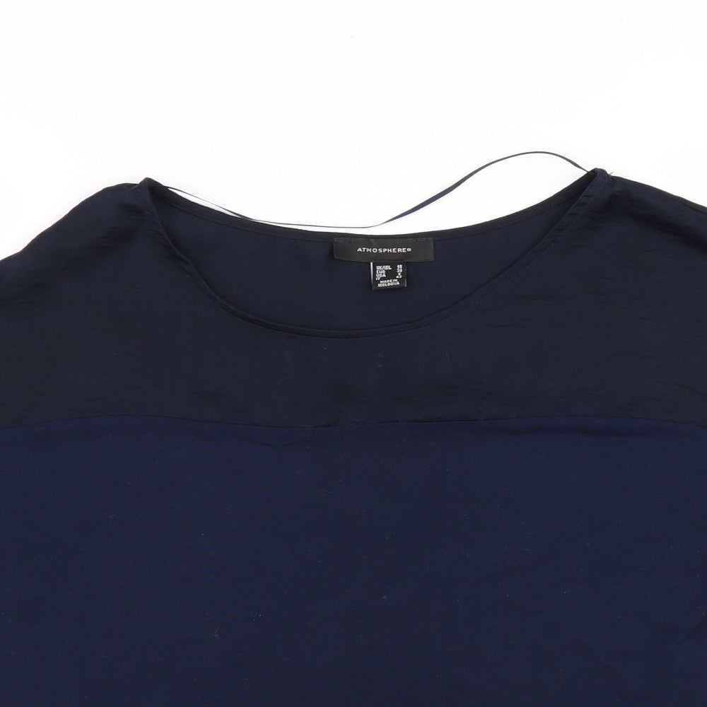 Atmosphere Womens Blue   Basic Blouse Size 10