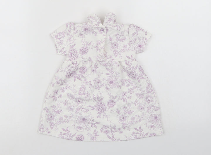 TU Girls Multicoloured Floral T-Shirt Dress Size 3-6 Months
