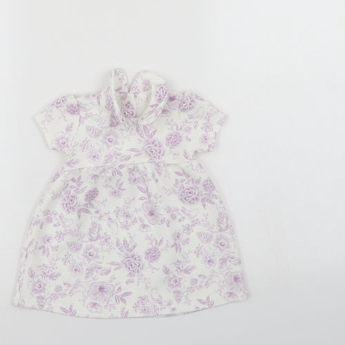 TU Girls Multicoloured Floral  T-Shirt Dress  Size 3-6 Months