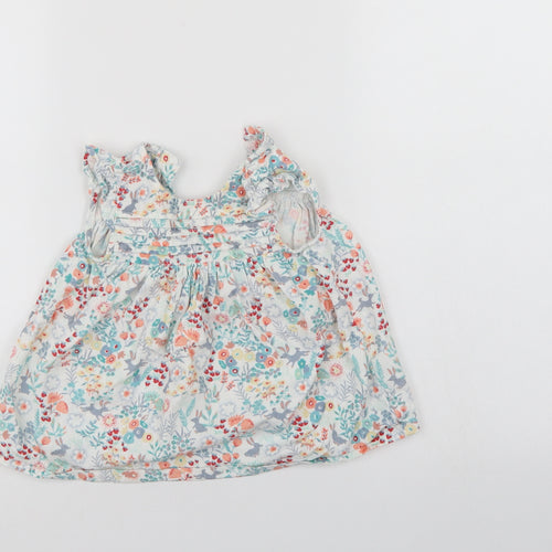 M&S Girls Multicoloured Floral  T-Shirt Dress  Size 3-6 Months