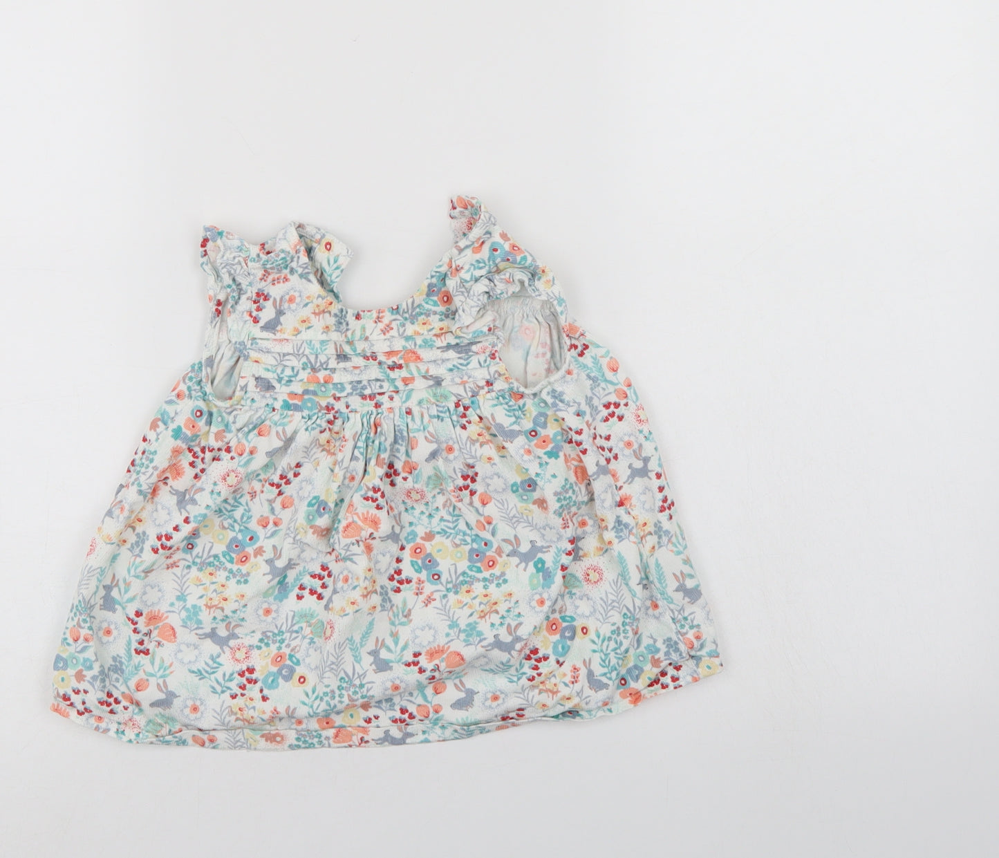 M&S Girls Multicoloured Floral  T-Shirt Dress  Size 3-6 Months