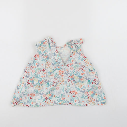 M&S Girls Multicoloured Floral  T-Shirt Dress  Size 3-6 Months