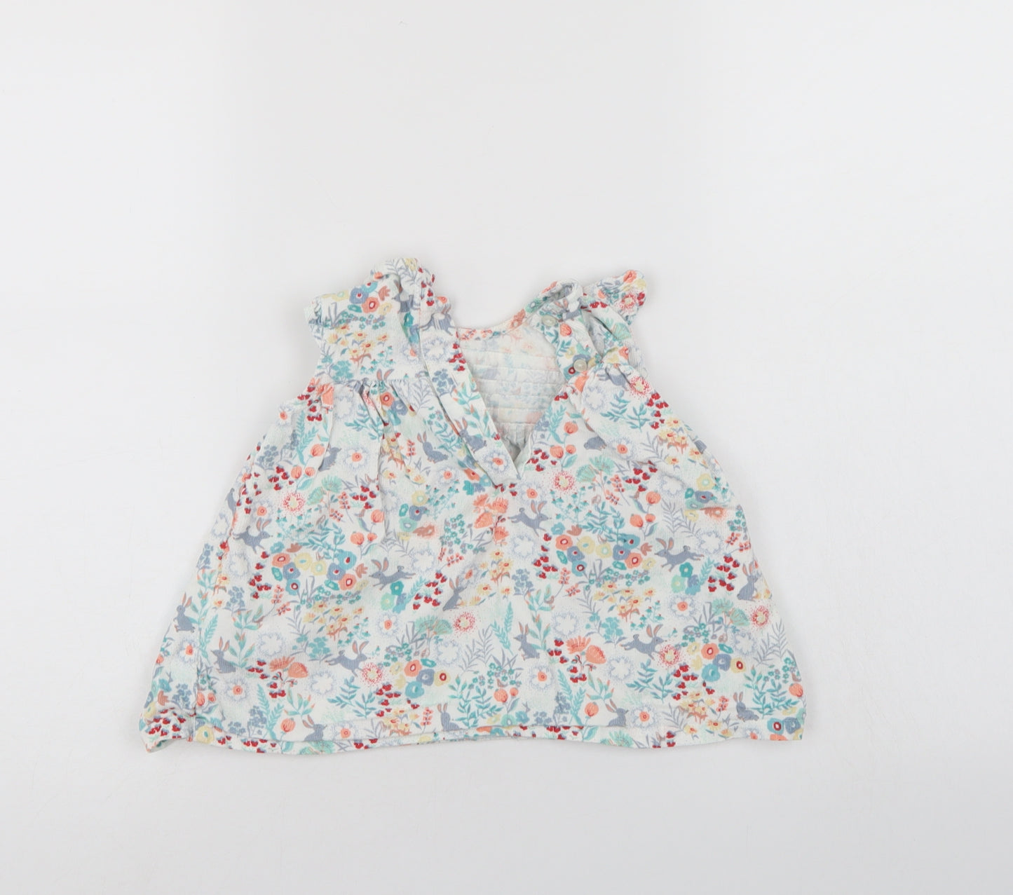 M&S Girls Multicoloured Floral  T-Shirt Dress  Size 3-6 Months