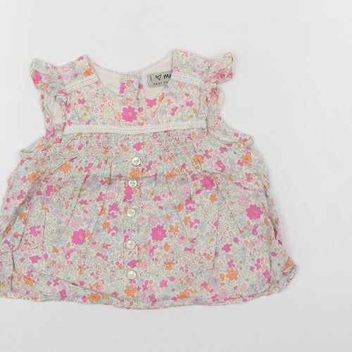 NEXT Girls Multicoloured Floral  Tank Dress  Size 6-9 Months