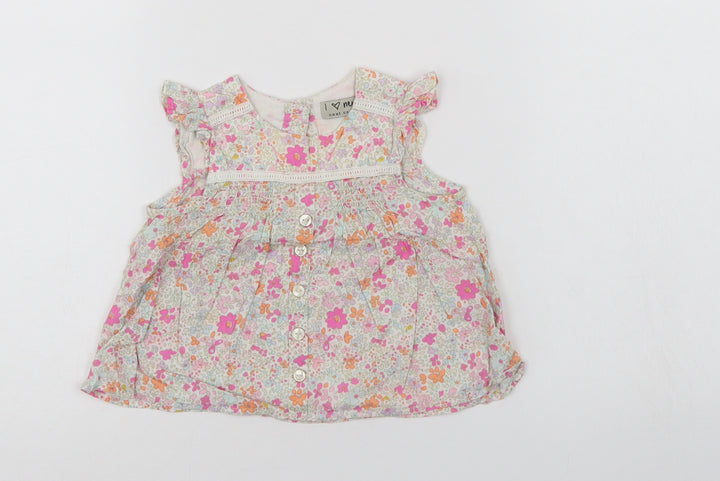 NEXT Girls Multicoloured Floral  Tank Dress  Size 6-9 Months