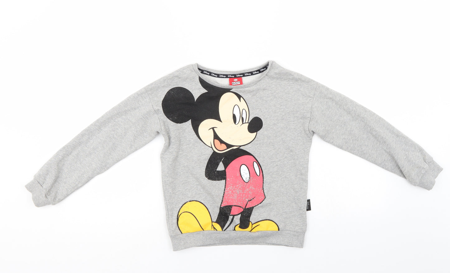 Disney Girls Grey   Pullover Sweatshirt Size 8 Years